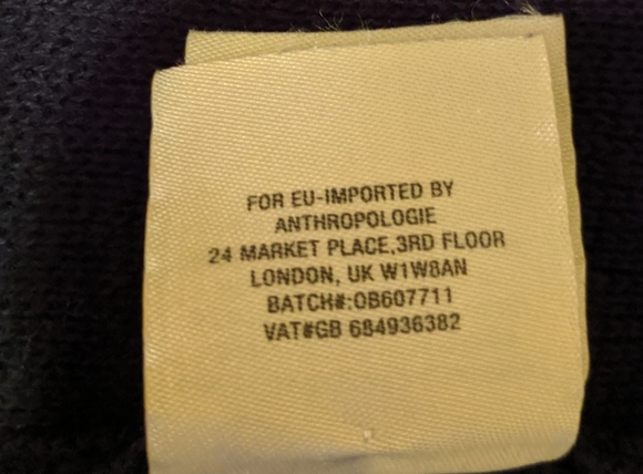 Knitted & Knotted Navy Cold Shoulder Sweater XS - Picture 7 of 9